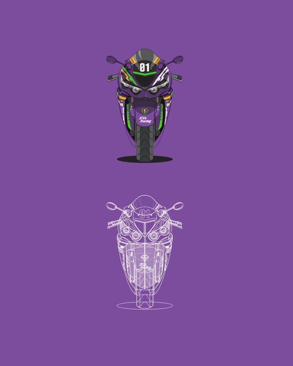 バイクイラスト制作致します 写真をベースに愛車のイラストを作成致します。お願い致します イメージ8
