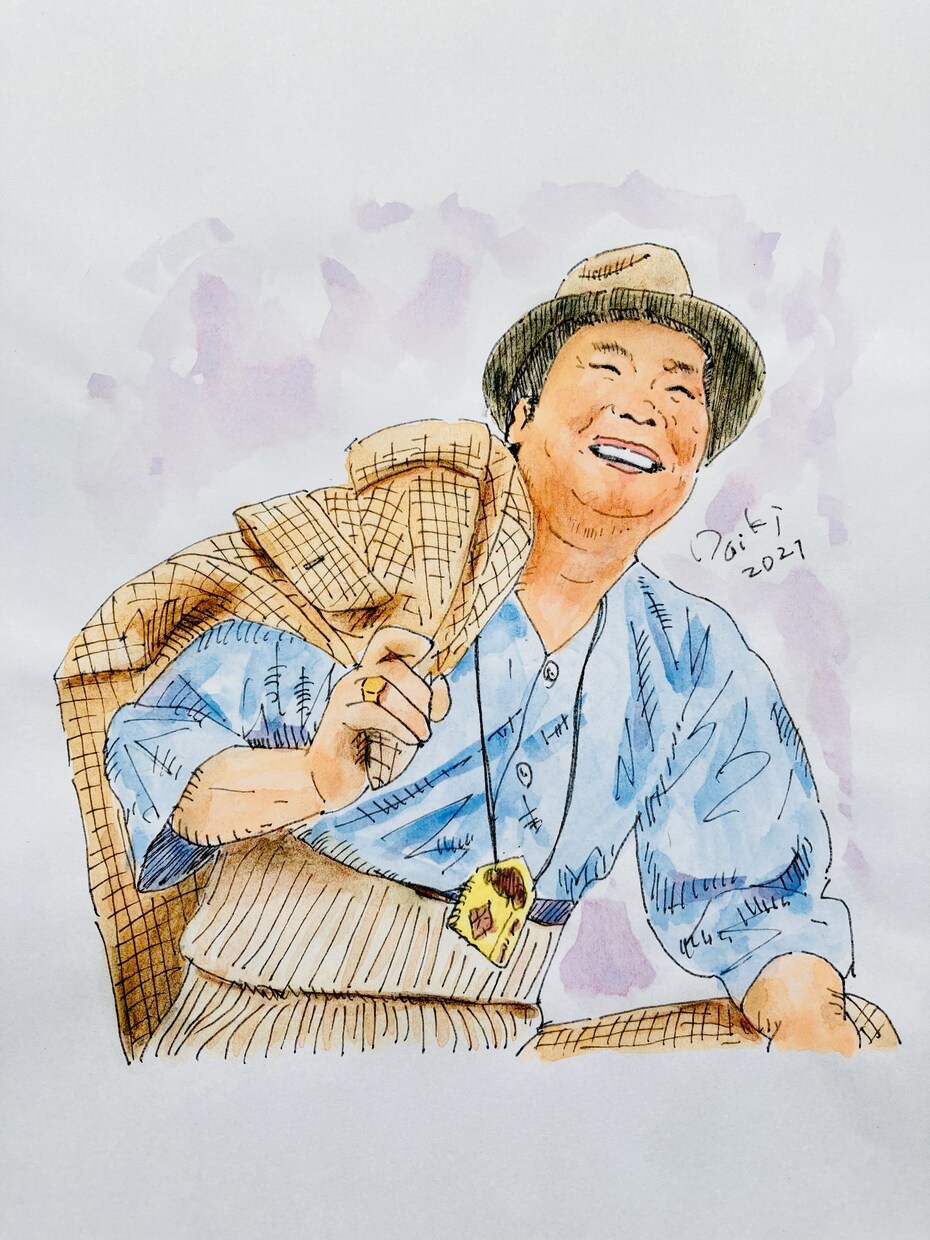 お祝いなどの贈り物に水彩画で似顔絵等お描きします PCじゃない手描きの温かい線画から水彩画まで楽しいイラスト、 イメージ5