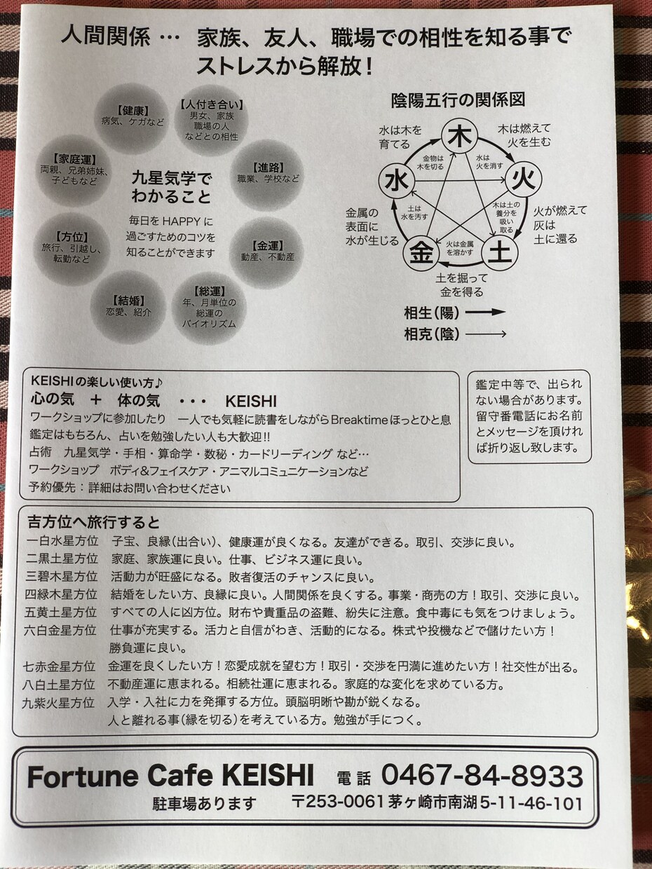 九星気学で貴方の運勢を占います 恋愛、結婚、相性などに特化しています。 イメージ2