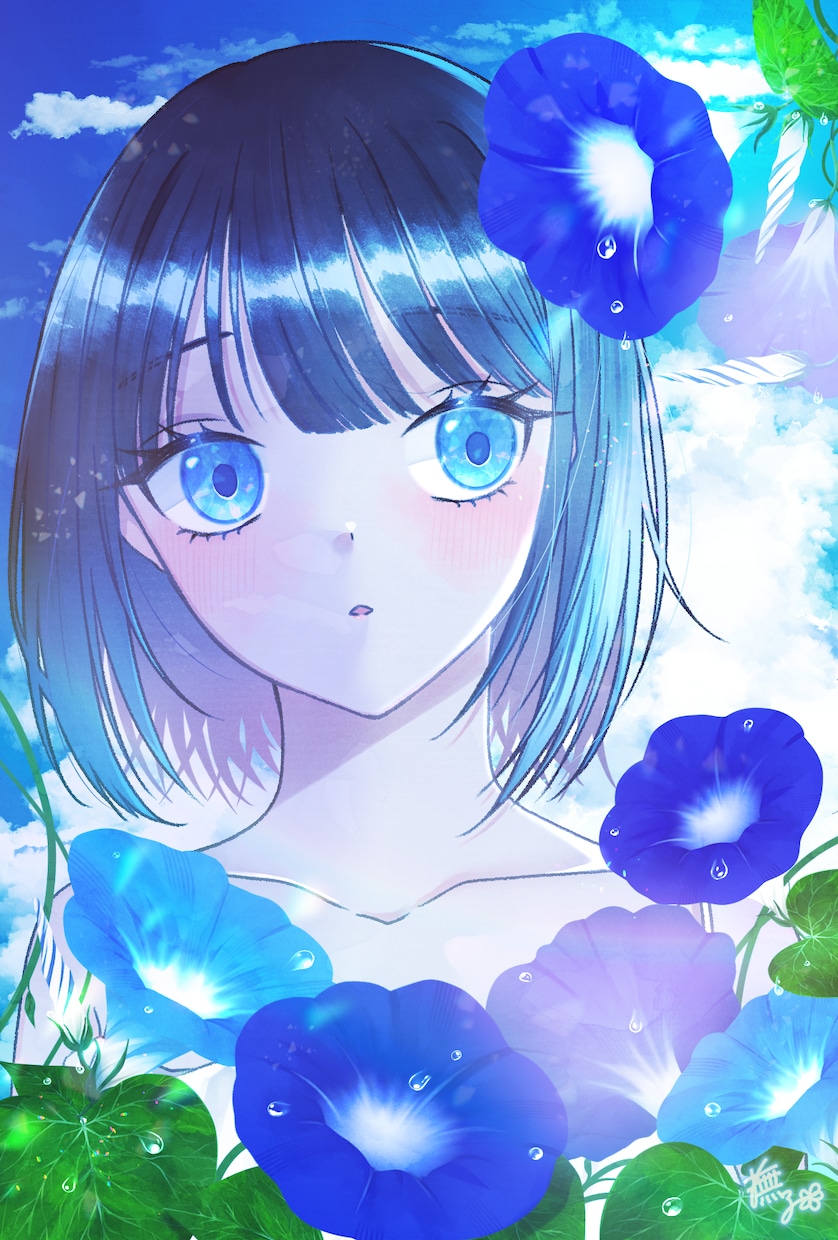 透明感抜群な儚げイラスト描きます 配信用サムネイルやSNSアイコンTRPG立ち絵MVイラスト等 イメージ2