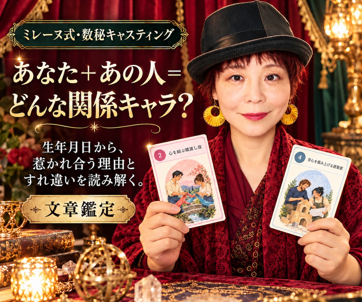 あなた＋あの人の関係キャラを数秘で読み解きます 惹かれ合う理由・すれ違い・関係を育てる鍵をお伝えします イメージ1