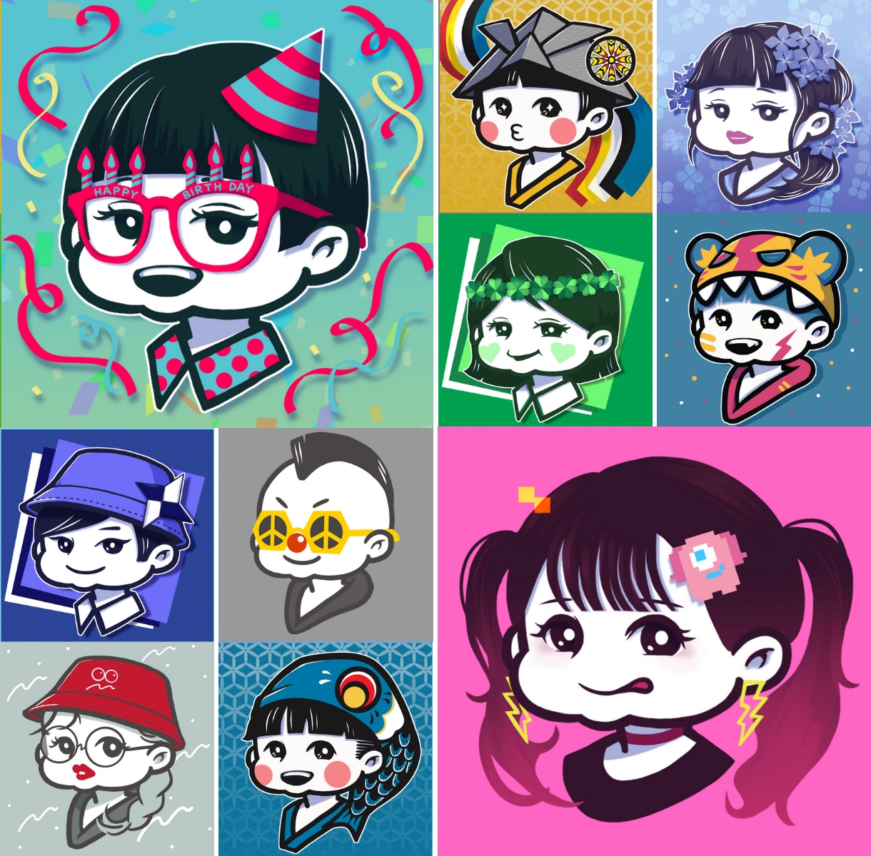 ほっぺが可愛い！デフォルメキャラクターお作りします SNS向けシンプルアイコンならお任せください！ イメージ2