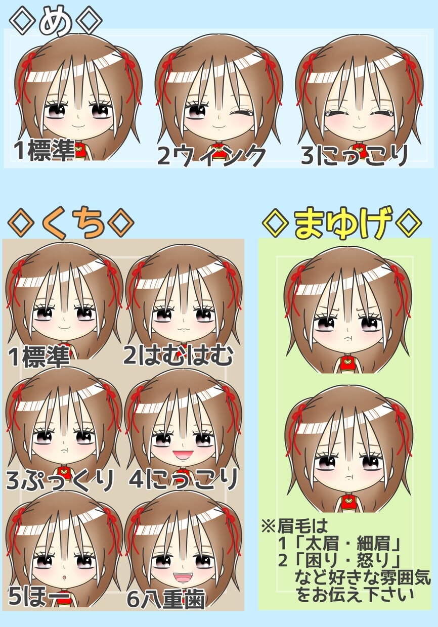 リピーター様限定表情違い描きます 表情違いでもっと使いやすく!自由な4つセット! イメージ2