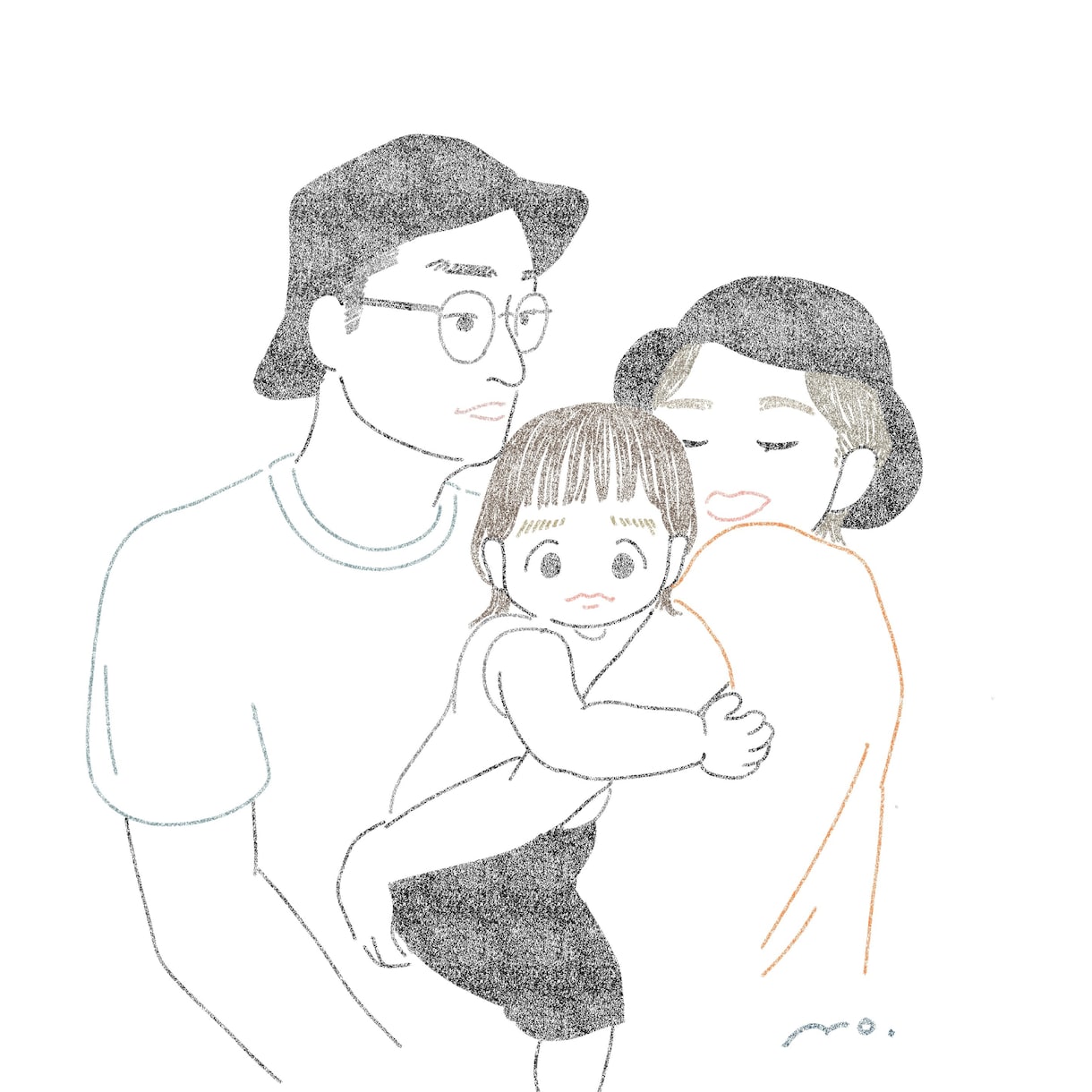 シンプルでやさしい似顔絵描きます ふんわりタッチのイラストで思い出づくりのお手伝いをします イメージ3