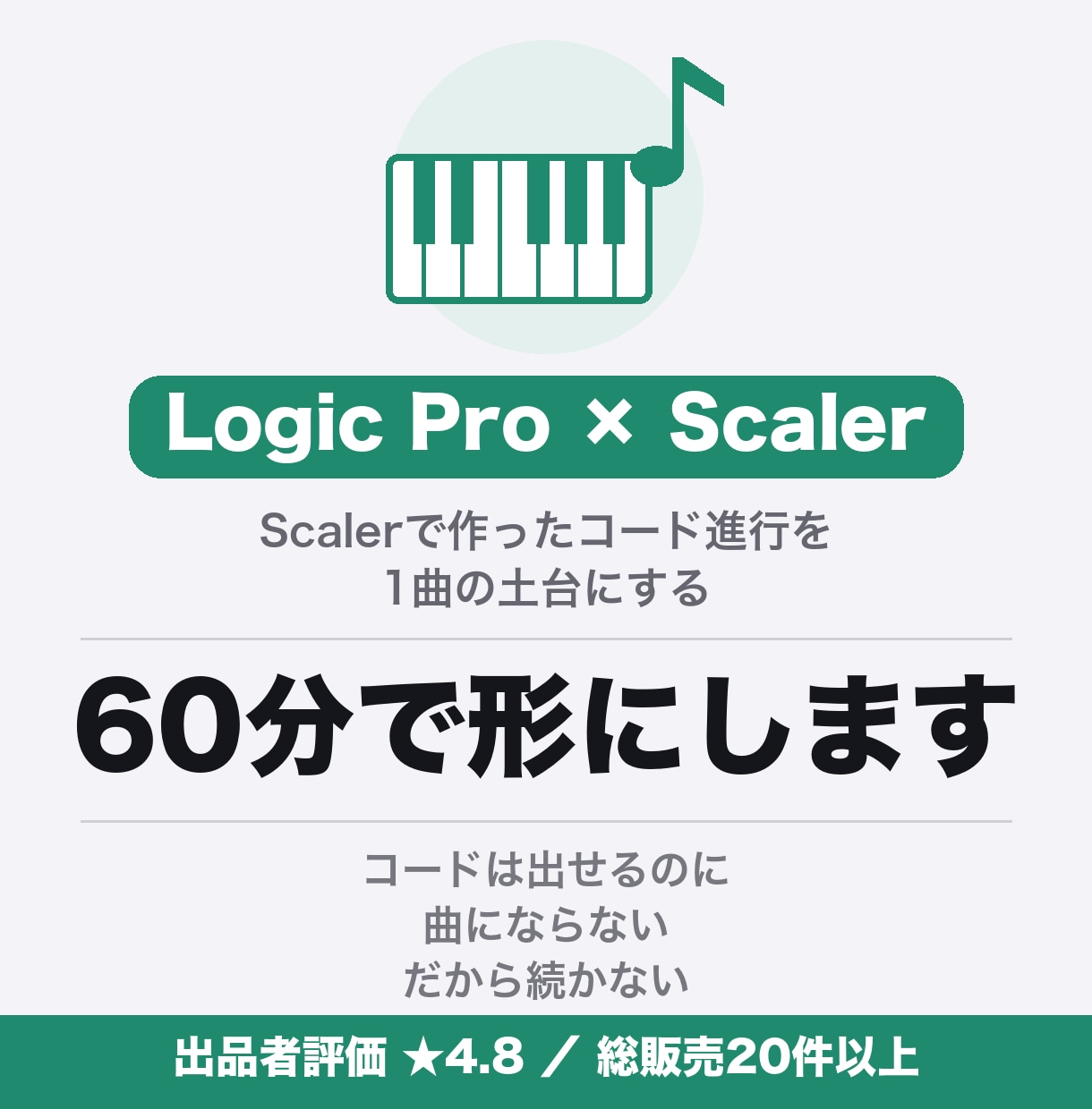 Logic ProとScalerの使い方を教えます コード進行で止まった人へ。60分で1曲の土台まで イメージ1