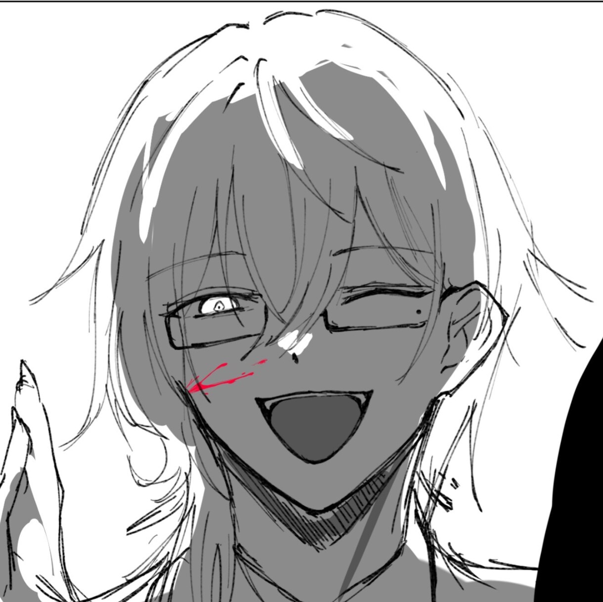 単色メインのアイコン描きます 目の色などワンポイント着色でクールに仕上げます！ イメージ2