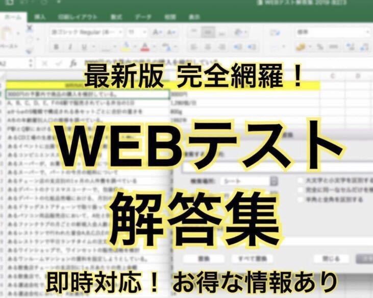 大特価！WEBテスト解答集をご提供いたします 21・22卒！8年分のデータ集約SPI3/玉手箱等 イメージ1