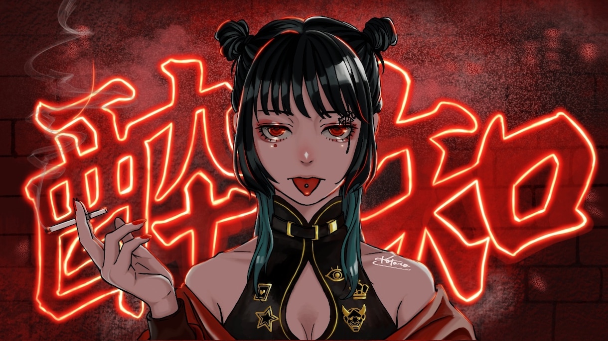 目を惹く！埋もれないMV・サムネ用イラスト描きます 歌い手様必見！MV・サムネ・ジャケ対応！エッジのある可愛さを イメージ8