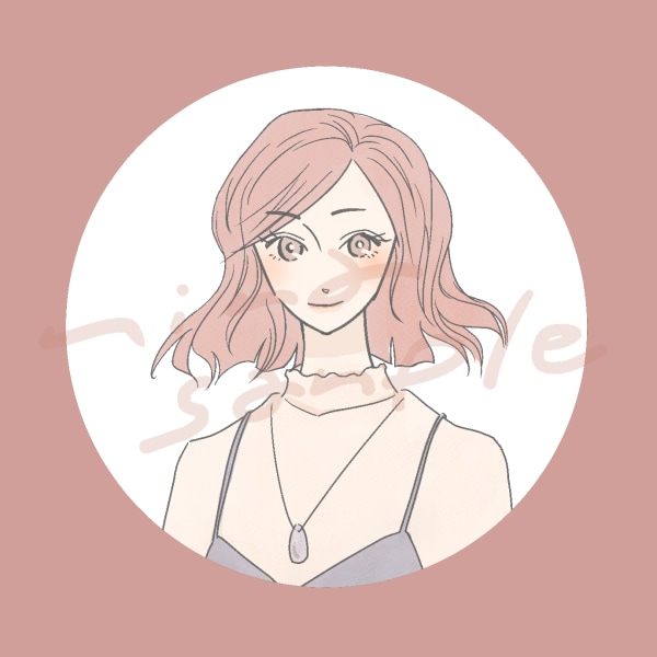 ふんわり大人かわいい♡アイコンイラスト描きます ♡小物やポーズ無料♡迅速＆丁寧に！ イメージ1