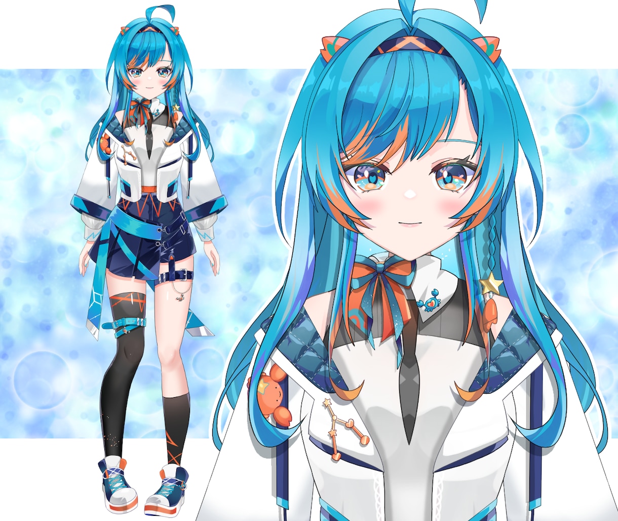 VTuberキャラクターデザイン制作します Live2D用PSDパーツ分け / 表情5種 / 商用利用可 イメージ6
