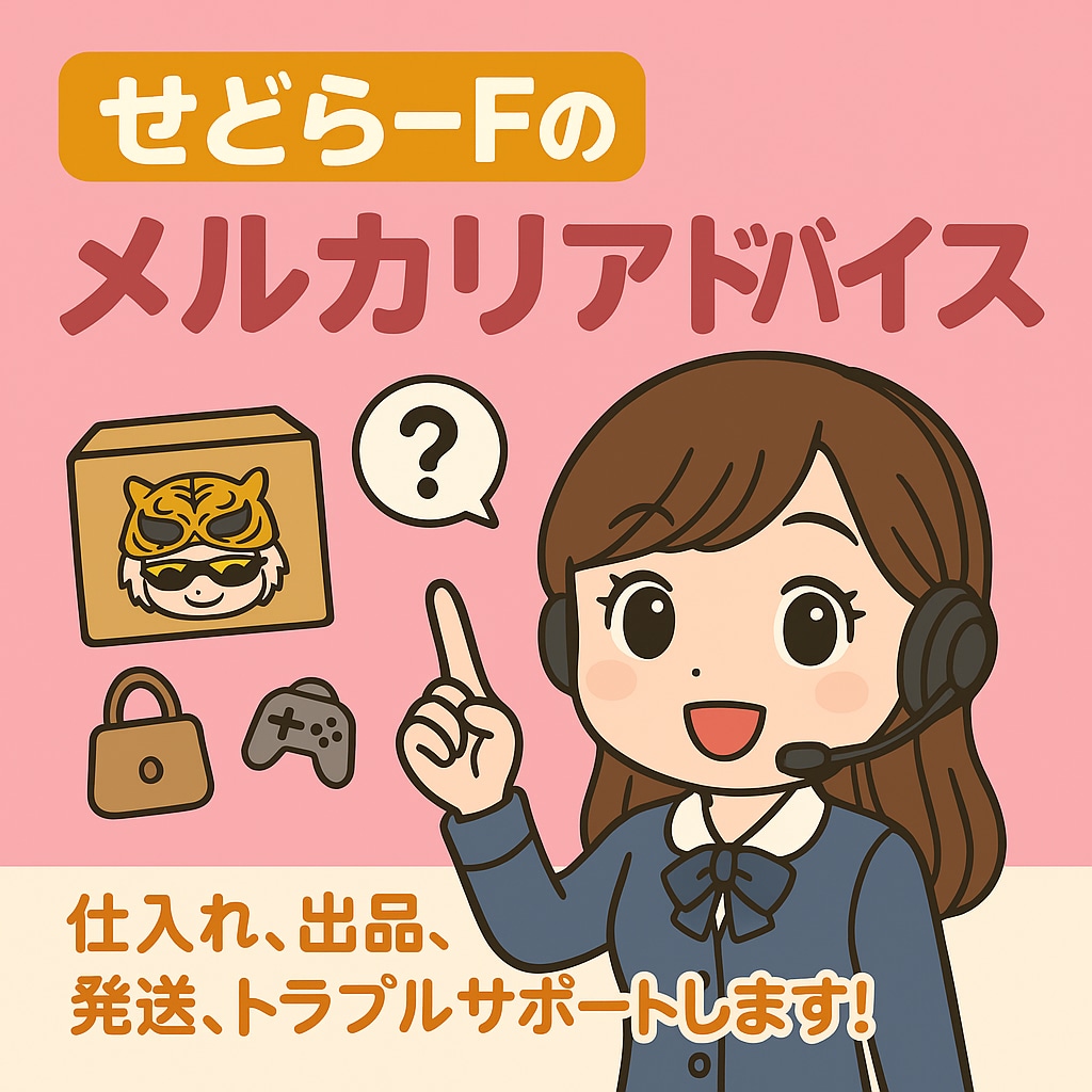 せどらーFのメルカリアドバイス♪サポートいたします 仕入れ、出品、発送、トラブル、etc..あなたの不安を即解決 イメージ1