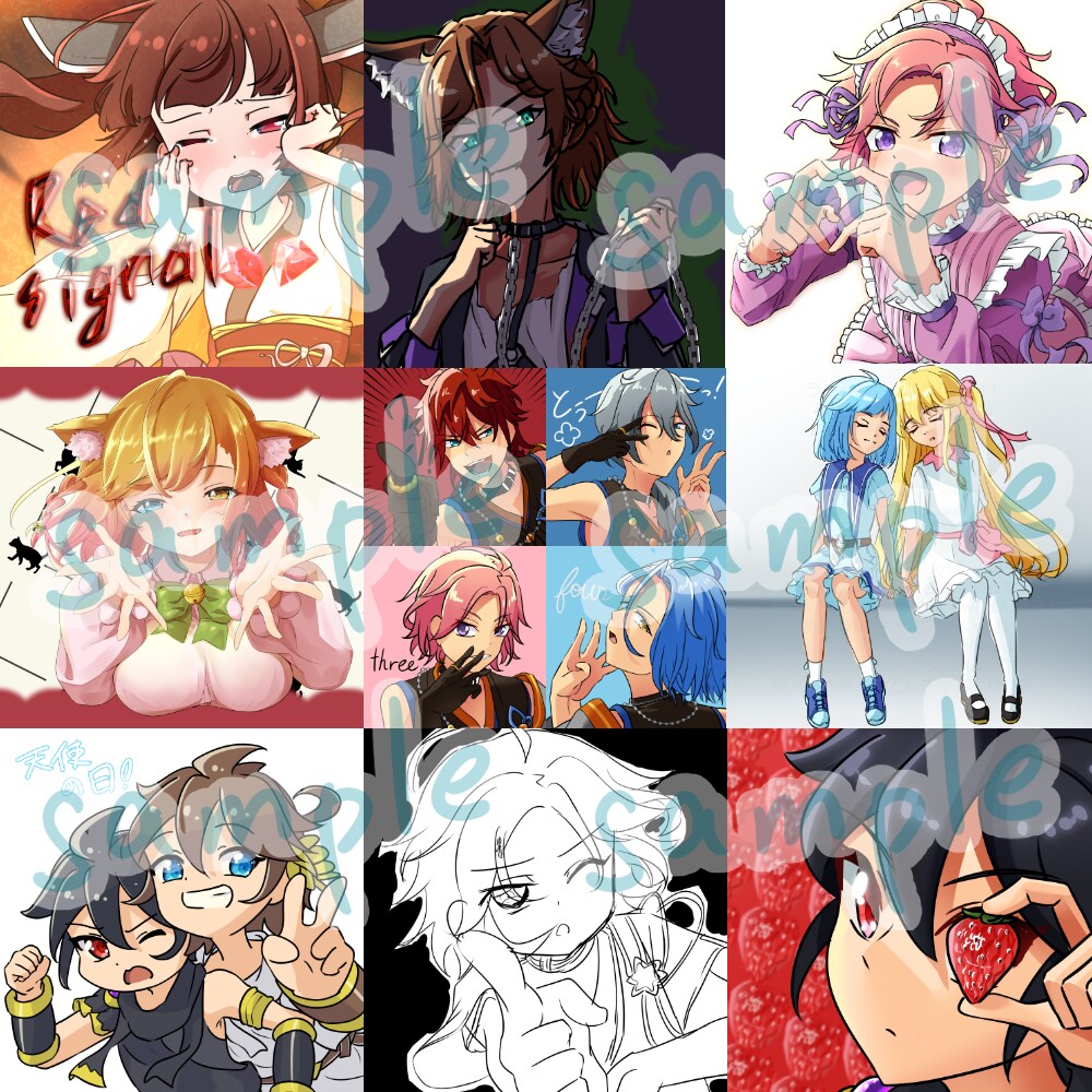 キラキラで可愛いイラスト描きます アイコン、ヘッダー、一枚絵など！用途に合わせておまかせあれ♪ イメージ4