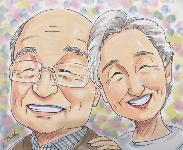 プロの似顔絵師があなただけの特別な似顔絵を描きます 淡い色使いで温もりのある似顔絵をお届けいたします。 イメージ2