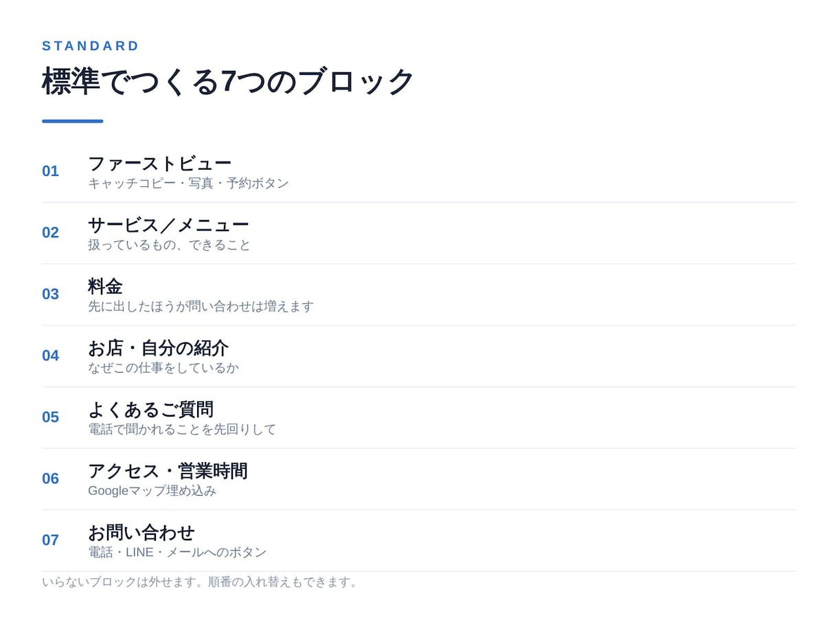 15000円でホームページ・LPを作ります 開業したて・個人事業主の方へ。名刺代わりの1枚を最短3日で イメージ6