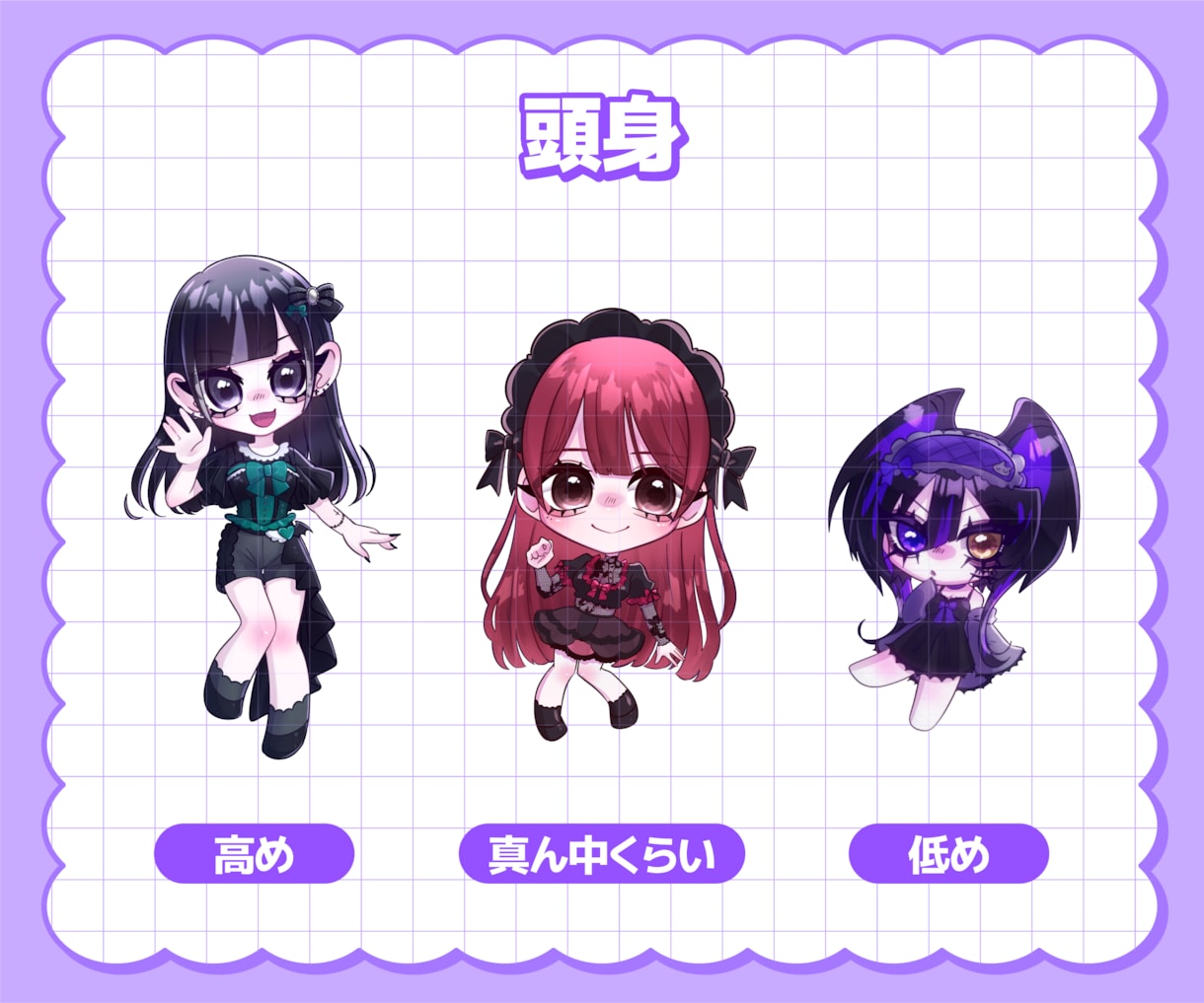 最短3日！ミニキャラ・デフォルメイラスト描きます アイコン/グッズ/動画/スタンプ/など様々な用途に イメージ3