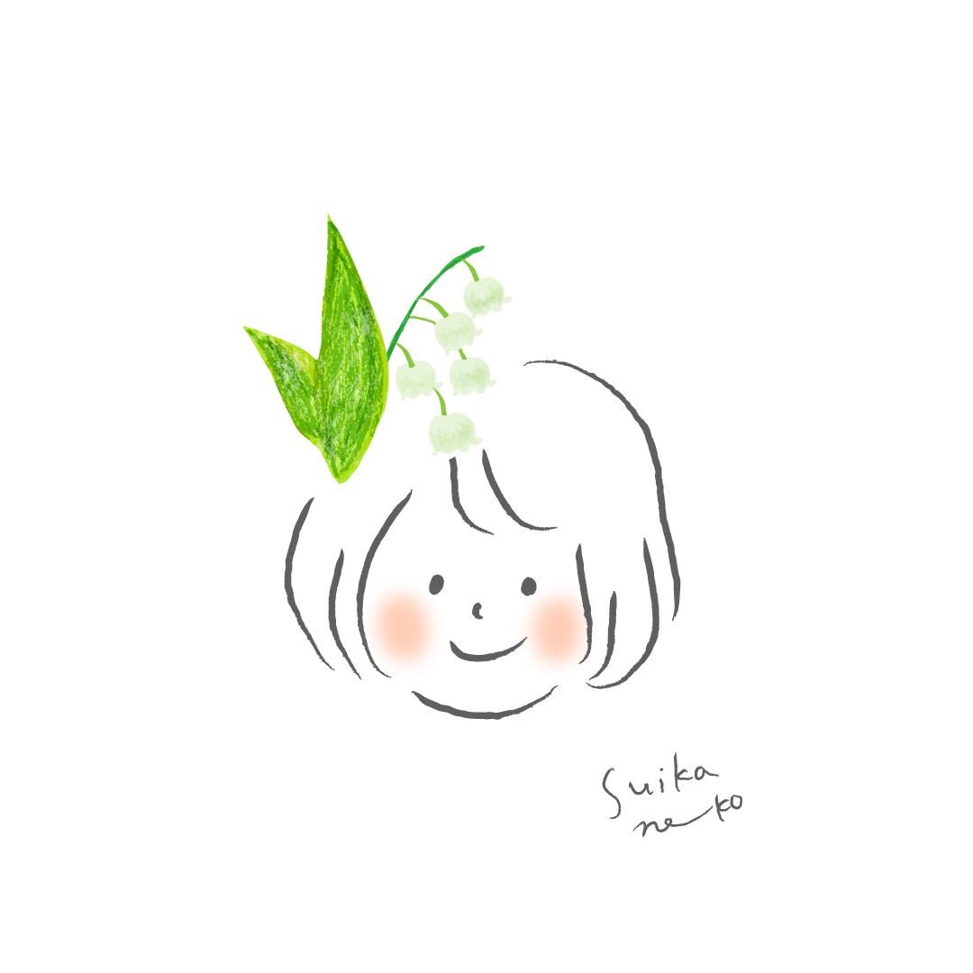 お花と一緒のデフォルメゆるふわアイコン描きます 似顔絵風アイコンにお花を添えて可愛く美しく♡名入れもOK！ イメージ5
