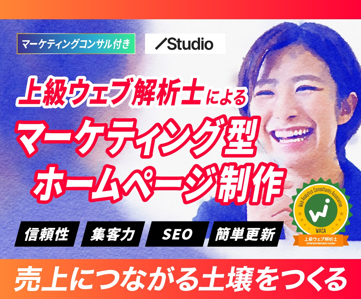 成果に繋がるマーケティング型ホームページ制作します 上級ウェブ解析士による集客力・信頼性に強いホームページ イメージ1