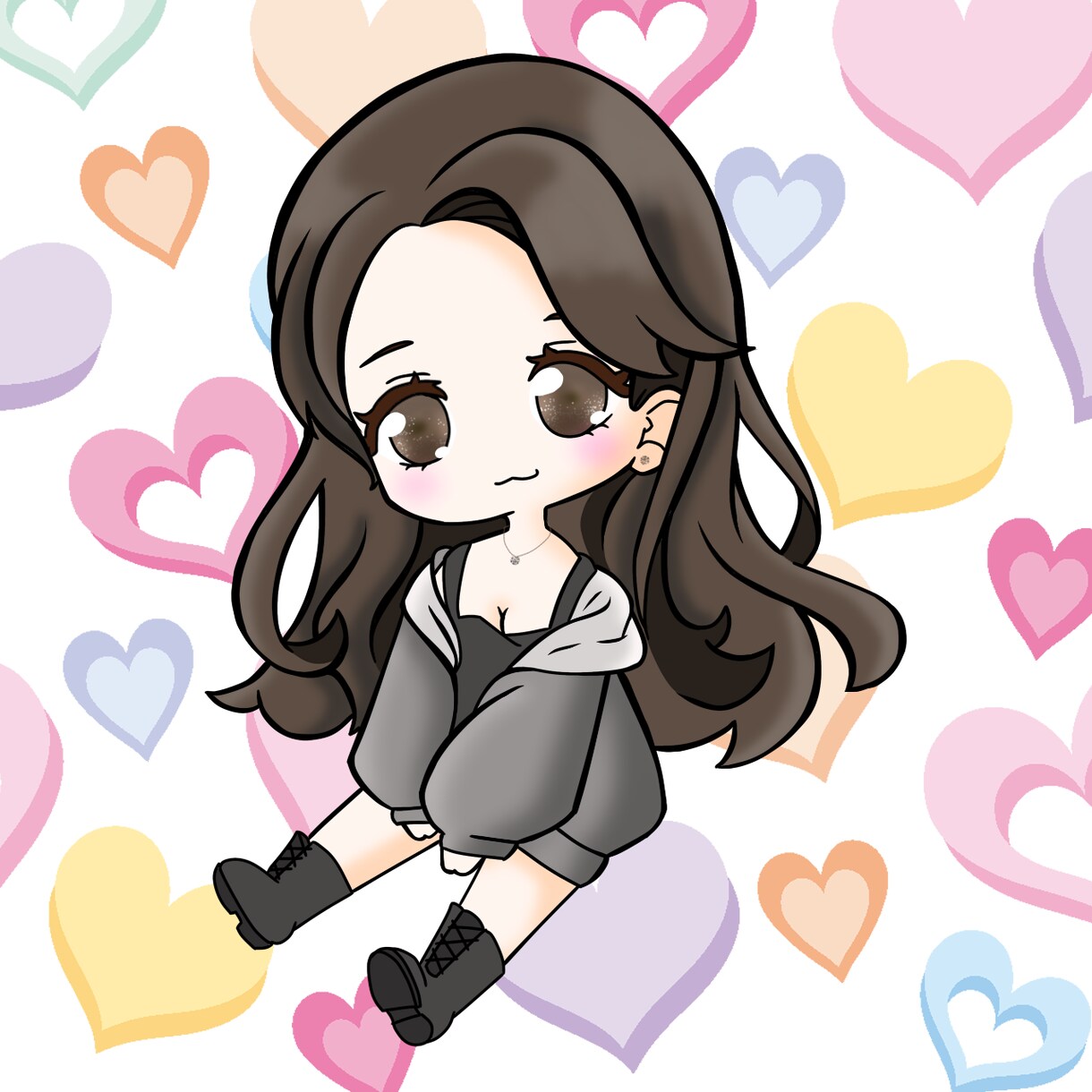 SNSや名刺など似顔絵ちびキャライラスト承ります 自分そっくりな似顔絵ちびキャライラストお直しは何度でも! イメージ1