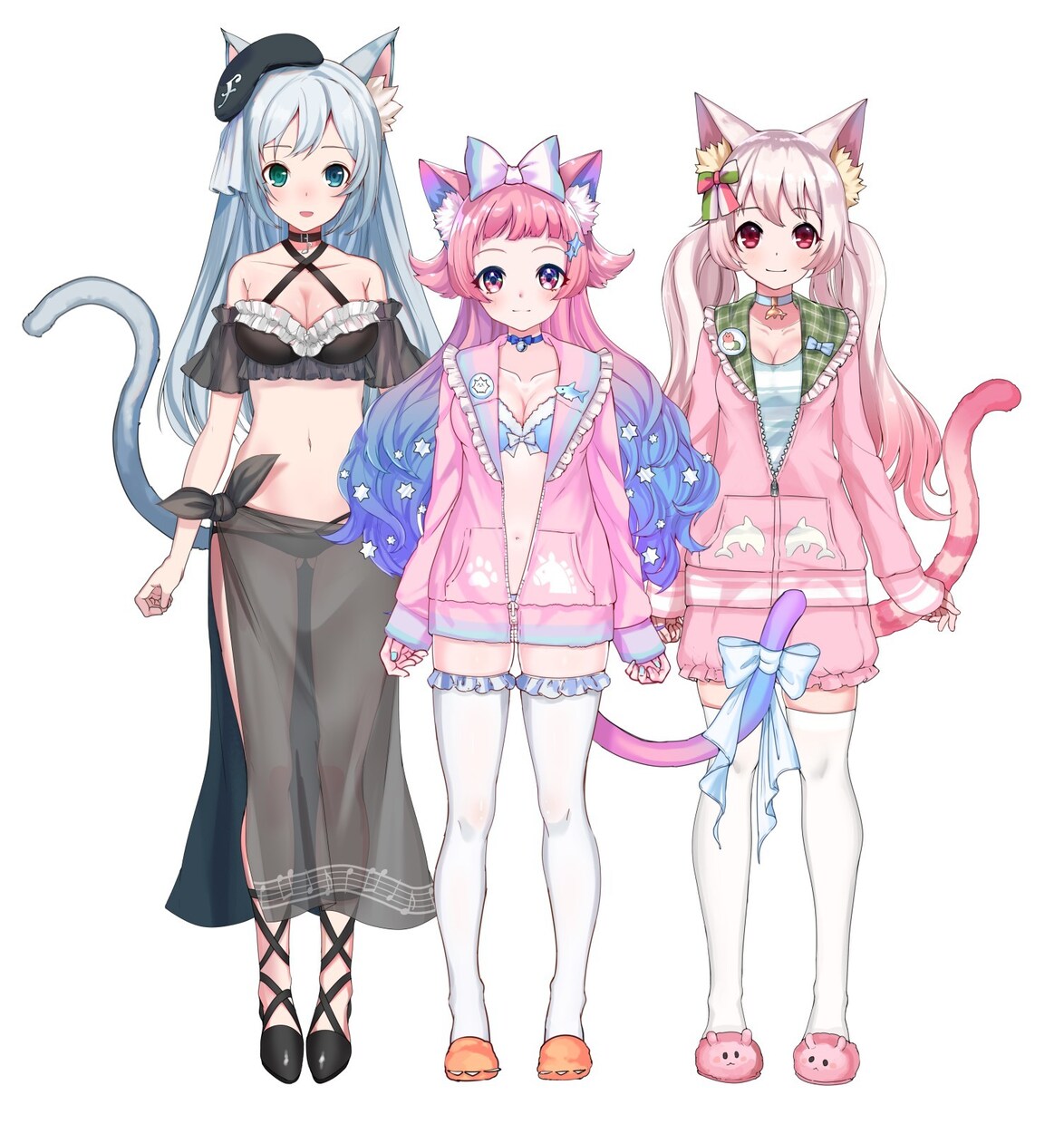 Live２Ｄ用（パーツ分け込み）キャラ製作致します プロイラストレーターが製作！華やかな美少女キャラクター！ イメージ2