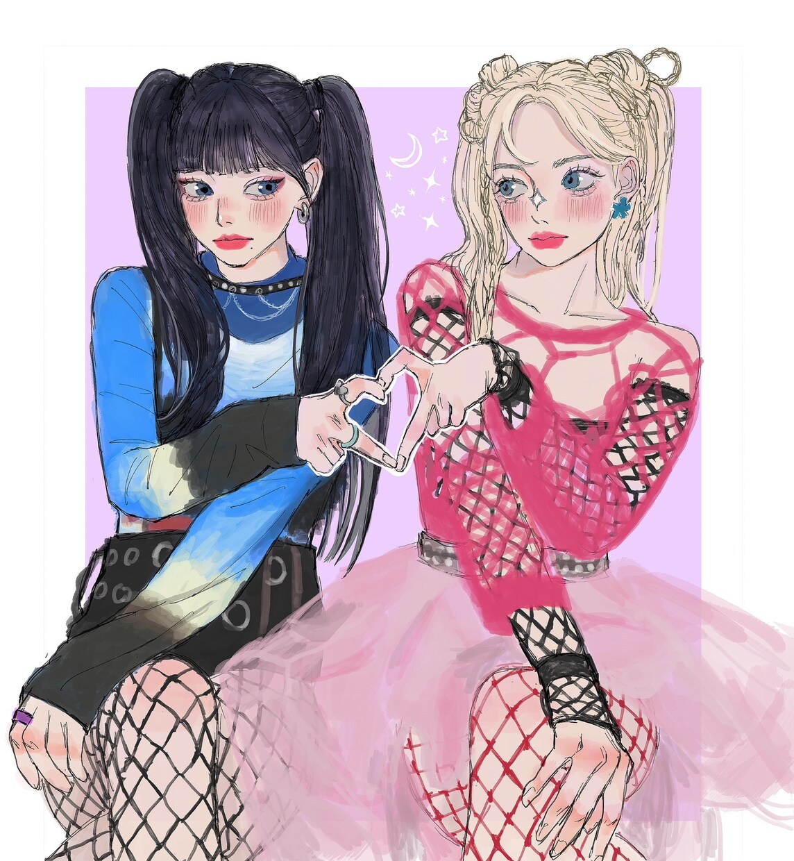 K-POPアイドル少女漫画風似顔絵を描きます あなたの推しみたいに！主役にさせます✮*｡ﾟ イメージ3