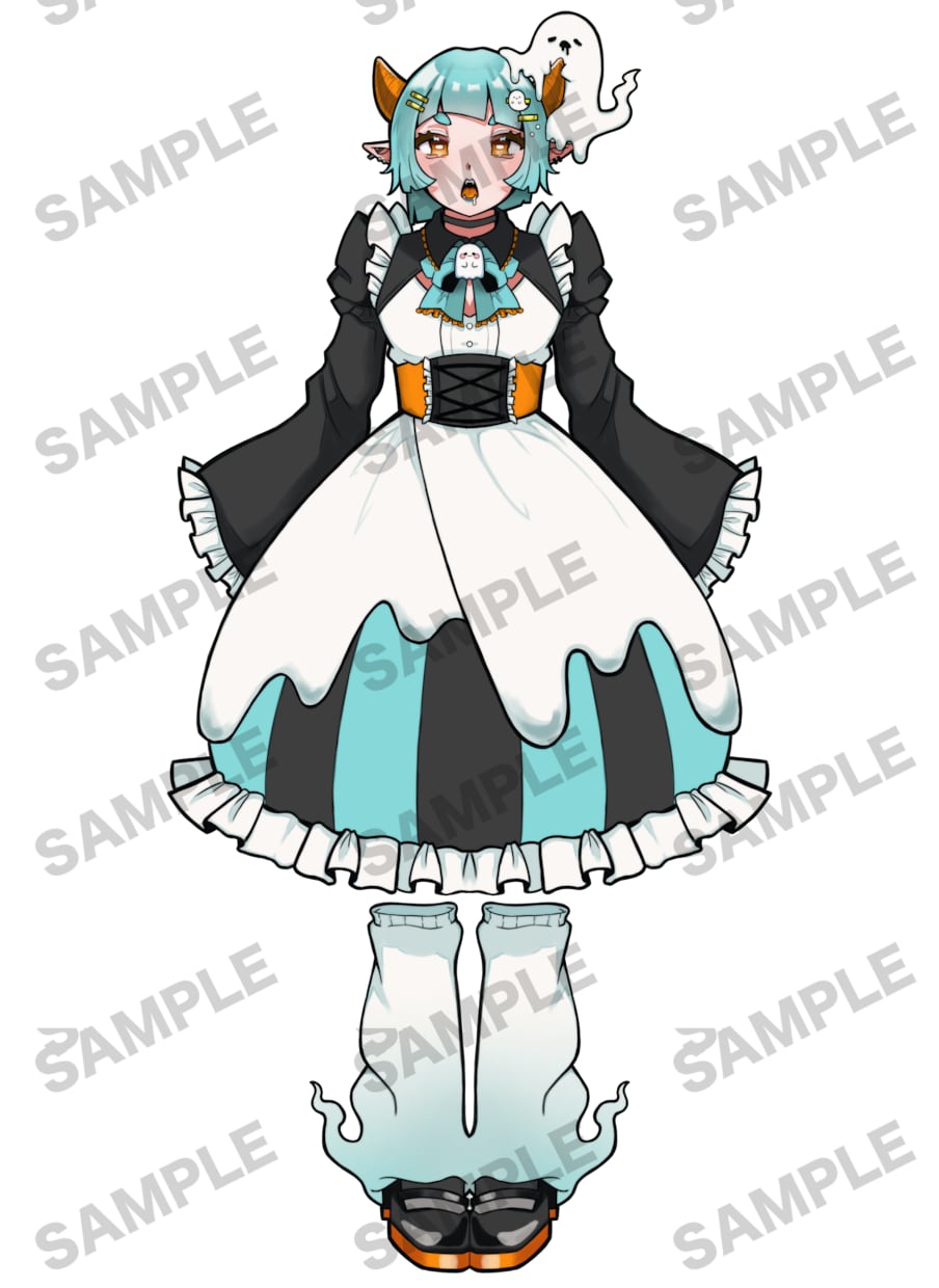 1点限り！ お化けな女の子のイラストを売ります 女の子、お化け、ハロウィン、立ち絵 イメージ2
