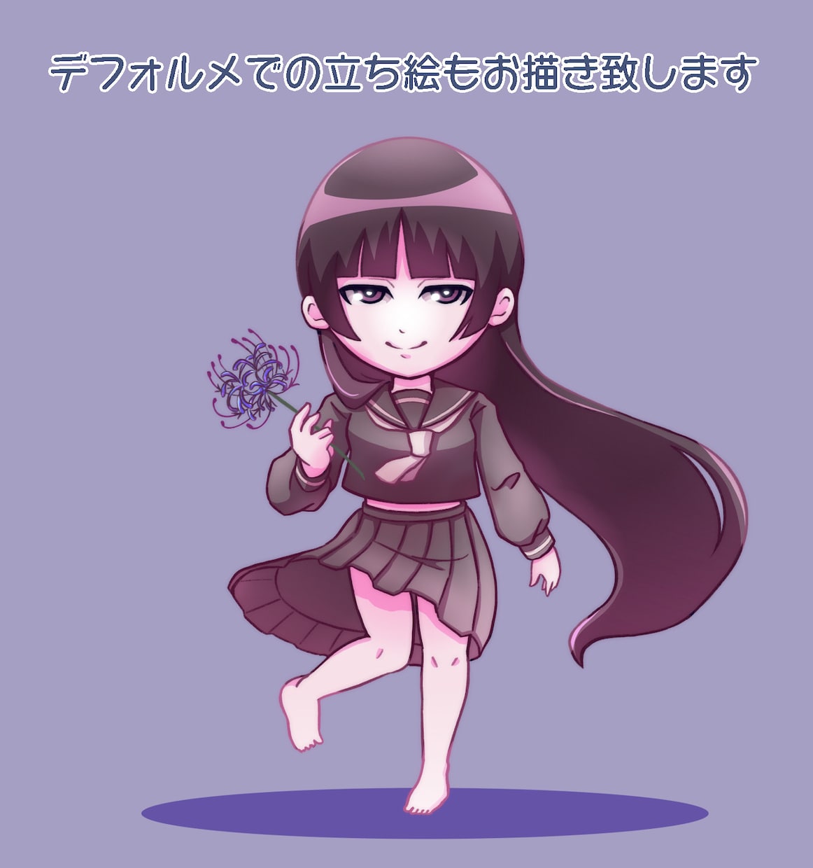 キャラクターイラスト、全身の立ち絵、お描きします 表情差分やポーズ違いも追加でお受け出来ます。お気軽にどうぞ！ イメージ6