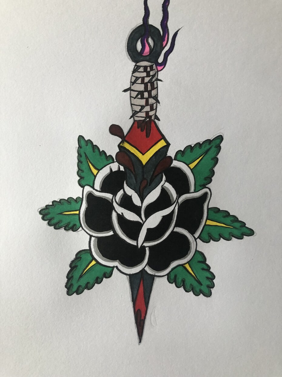 コピー用紙に手描きで描いた絵をそのまま提供致します 得意なジャンルは「和」など、tattooのデザインです。 イメージ5