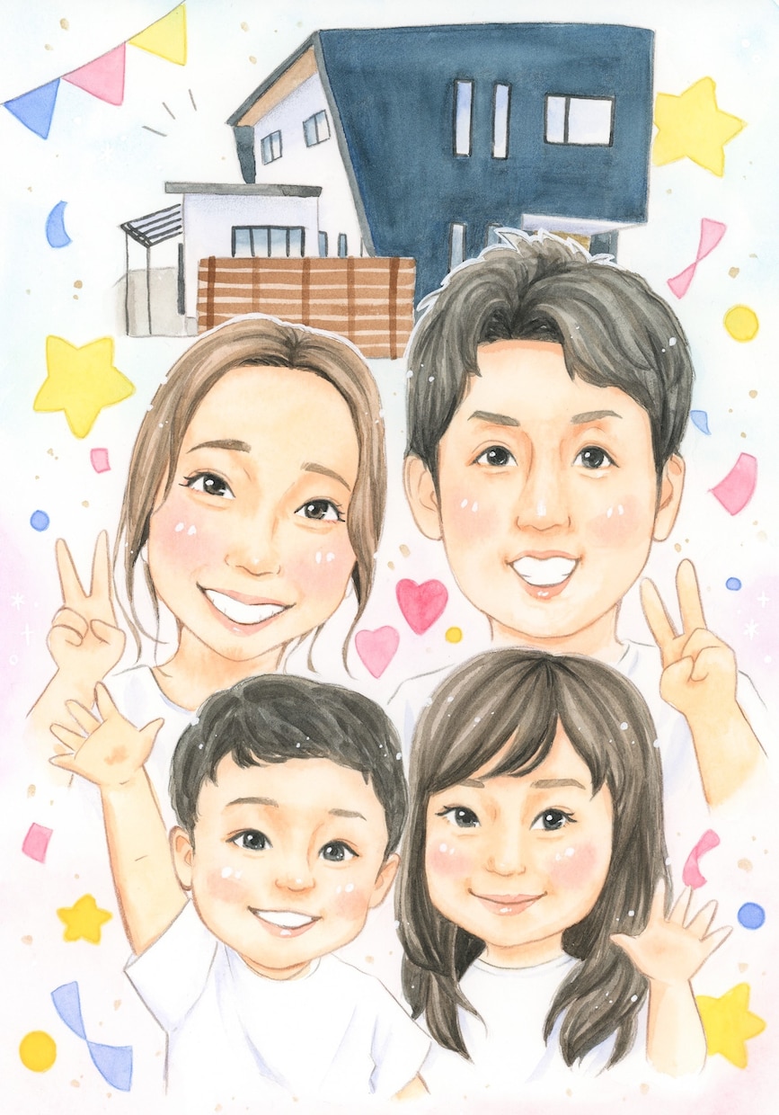 もらって嬉しい！明るい手描き水彩似顔絵描きます 何度も眺めたくなる、世界にひとつだけの宝物。 イメージ8