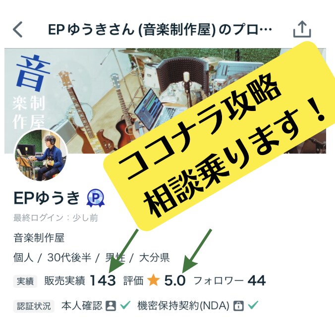 ココナラ攻略!プラチナランクの私が相談に乗ります どうすれば注文が頂けるのか?私の経験上のアドバイスを送ります イメージ1