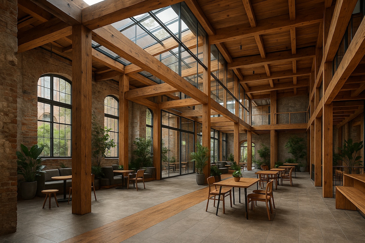 再生建築支援！サーキュラーデザイン設計計画承ります 再利用素材のリノベーション計画提案/外観・内観のパースを作成 イメージ1