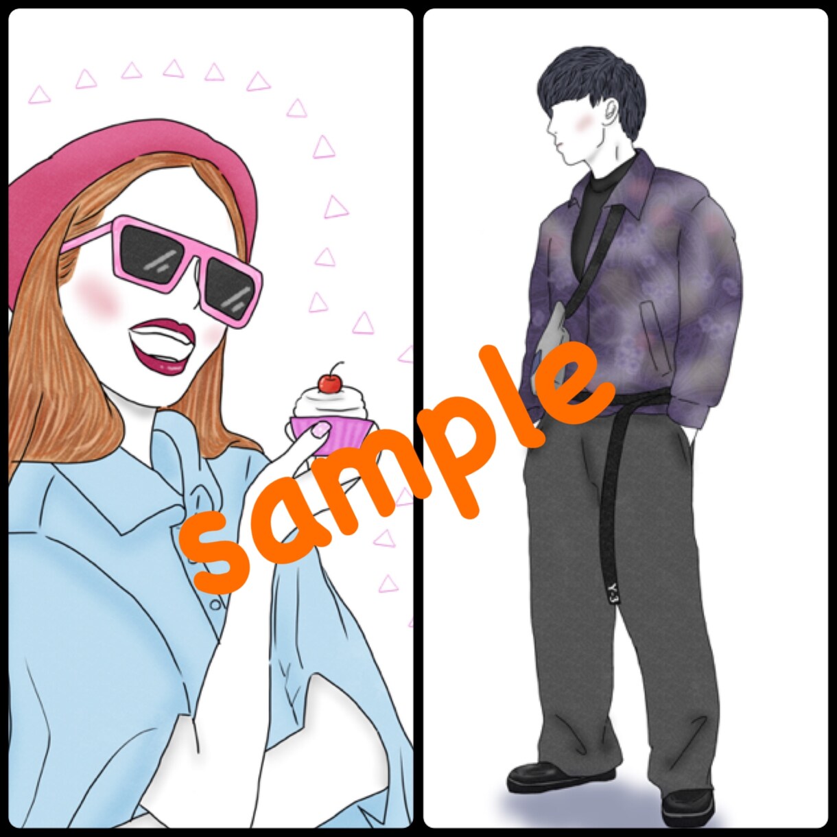 写真をイラストにします アイコンやプレゼントにオススメです。人物以外も承ります。 イメージ2