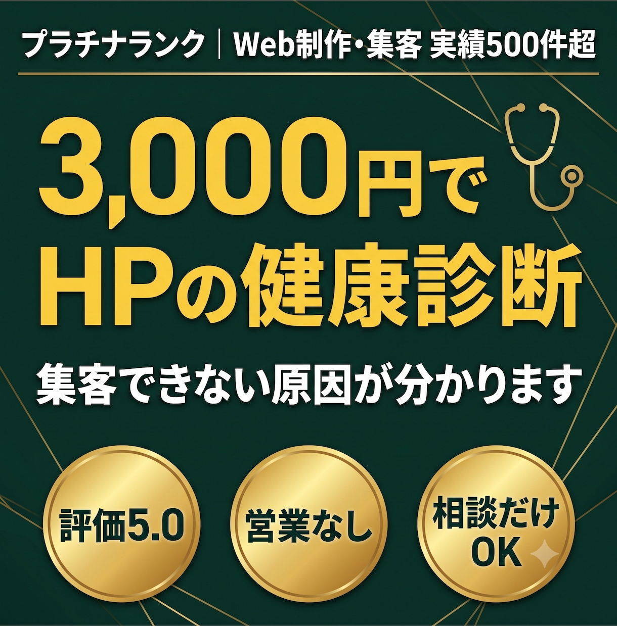 ホームページ・LPの集客できない原因を診断します 作る前・直す前に。プロの診断で課題と優先順位が分かります イメージ1