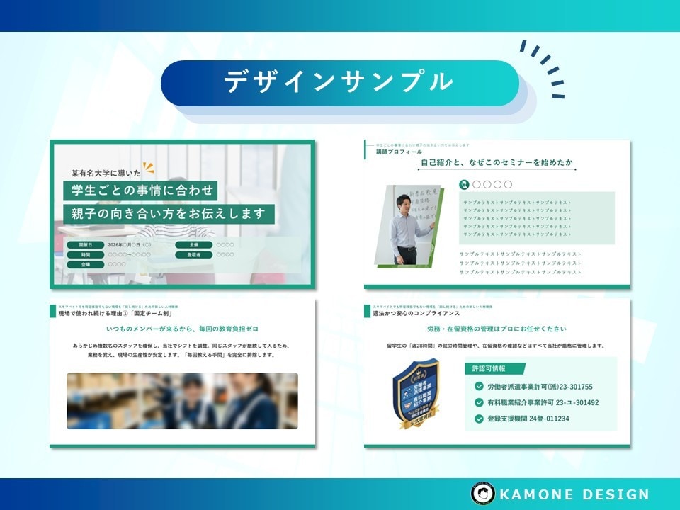 美大卒デザイナーがパワポの構成構築＋デザインします 面倒な資料構成をメモや原稿から組み立て、デザインまで対応！ イメージ7