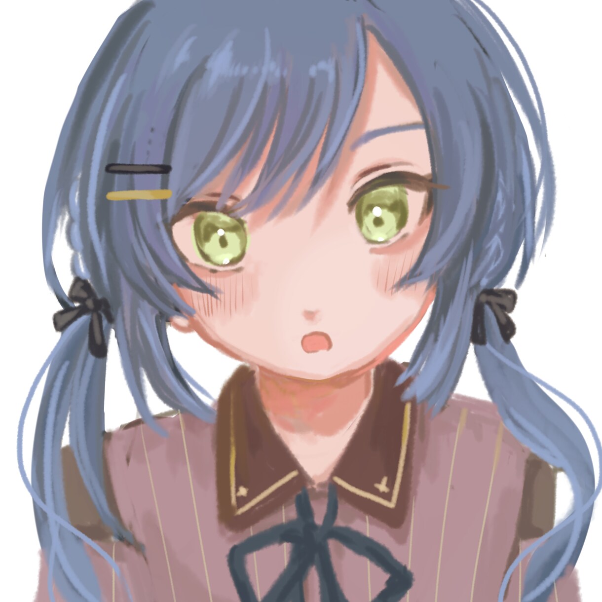 女の子の顔のアイコンを描きます リボンやフリル，制服が好きです。 イメージ2