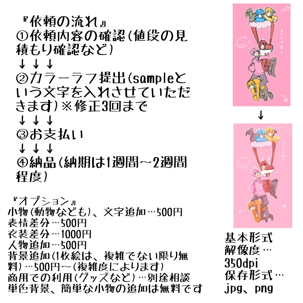 可愛いイラスト描きます 3種類の可愛い絵柄のイラスト描きます イメージ3