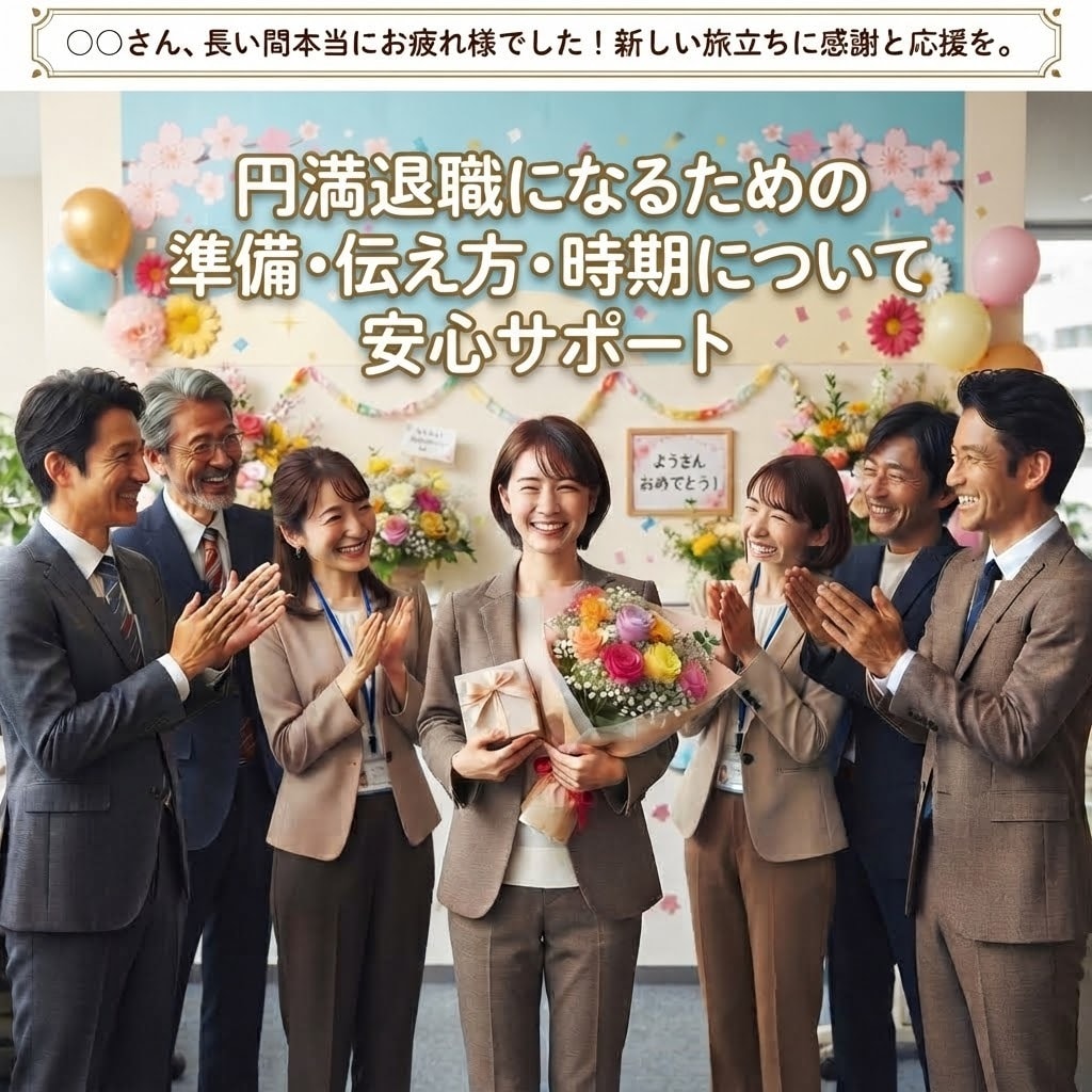 安心して『円満退職』への進め方をしっかり支えます 応援してもらえる退職方法とは事前準備で決まります! イメージ1