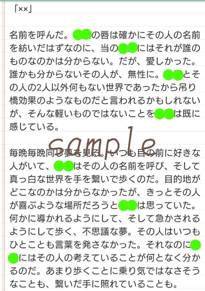 あなたの大切な方の夢小説、書きます 小説執筆経験約10年の出品者が夢小説を執筆いたします イメージ3