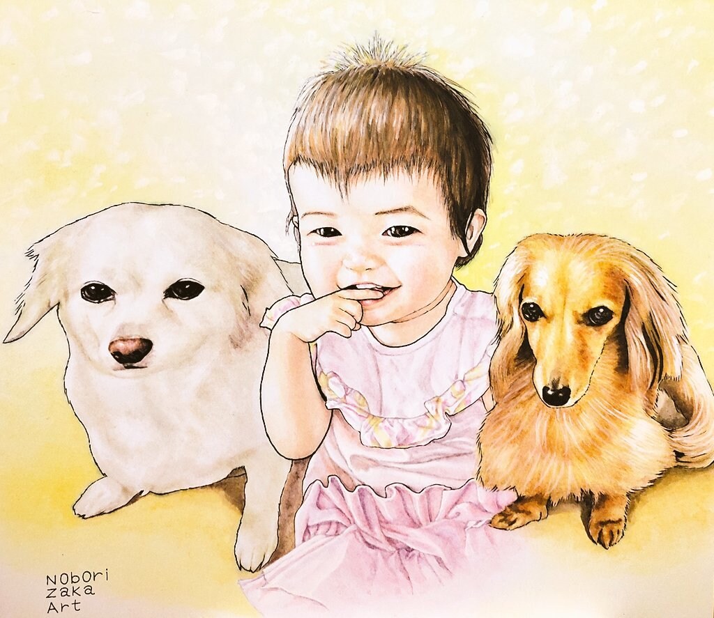 大切な動物(家族)を可愛く描きます リアル系のタッチで明るいイラストに仕上げます♡ イメージ6