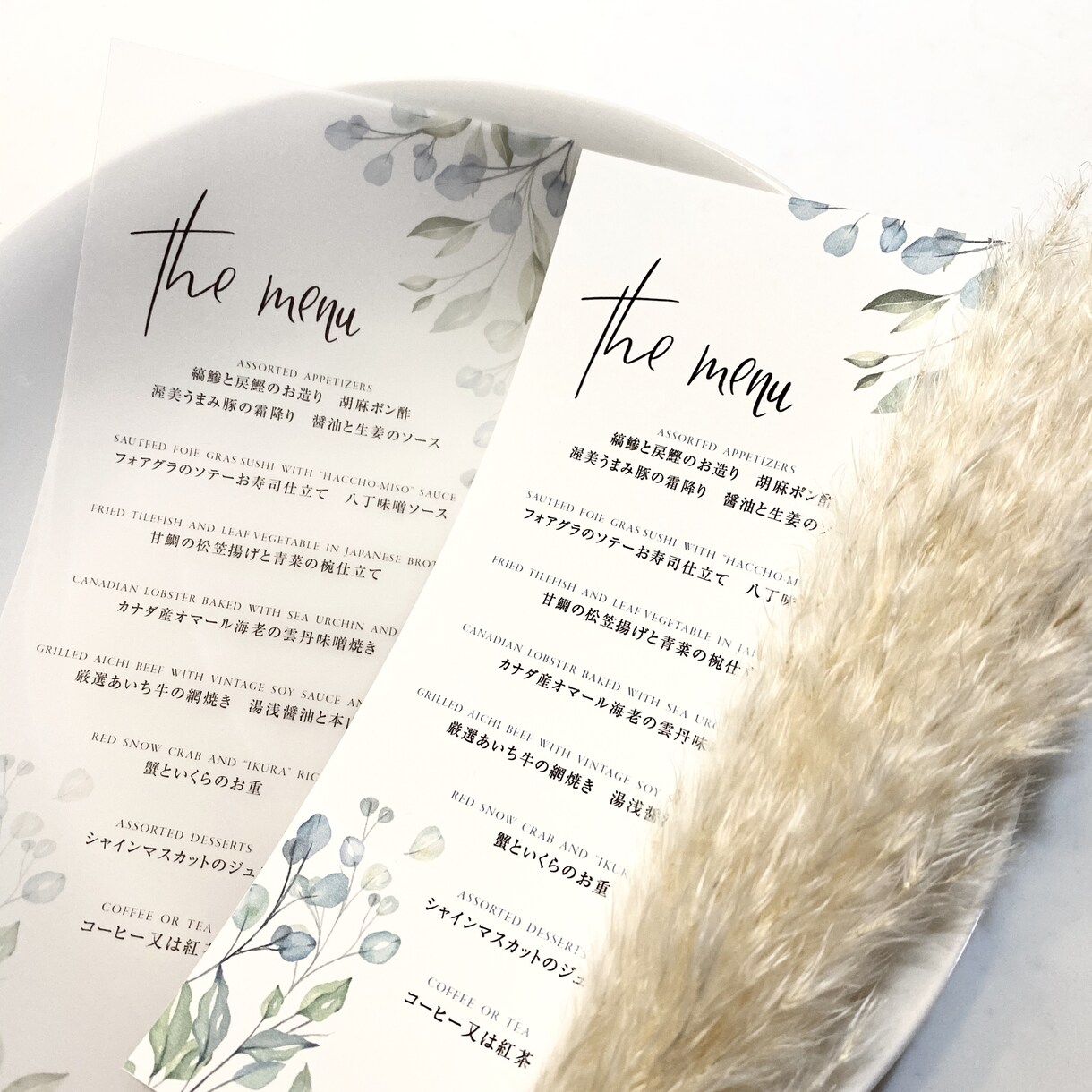 結婚式のメニュー表デザインします おしゃれな結婚式をしたいあなたへ♡修正は何度でも無料です！ イメージ5