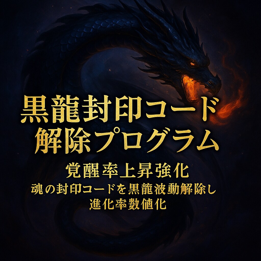 潜在能力を顕在化させる黒龍強化セッションします 覚醒率上昇強化　魂の封印コードを黒龍波動解除し進化率数値化 イメージ8