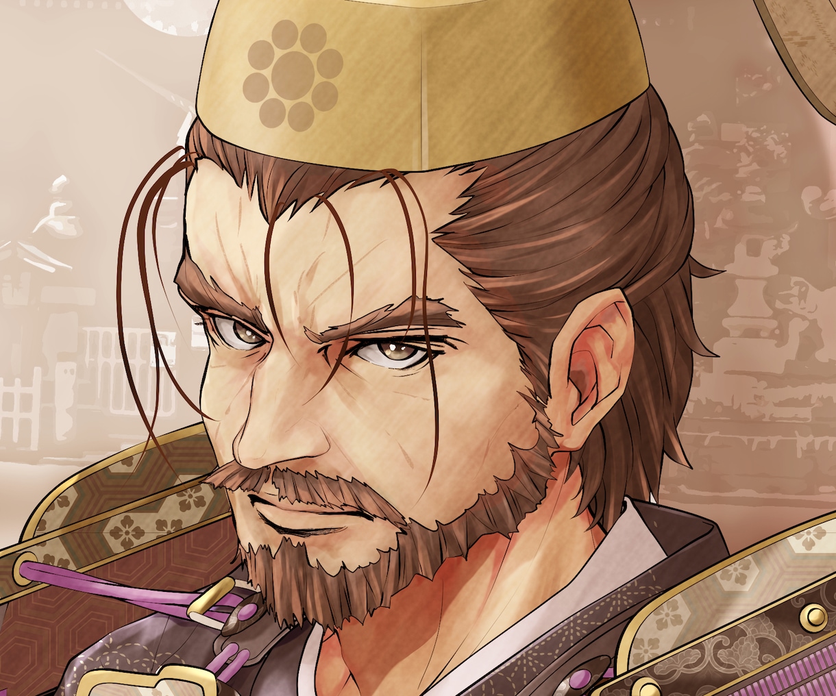 戦国の英雄・武将などの歴史的な人物キャラを描きます 奮い立つ戦国英雄・武将キャライラスト イメージ1