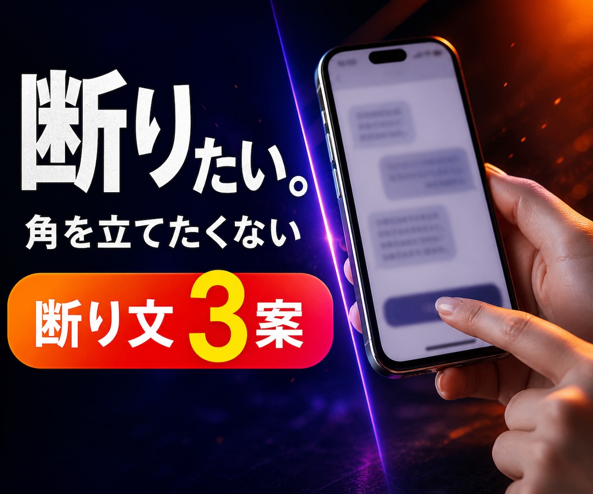 角が立たない断り文を3案作成します 仕事・恋愛・人間関係に使える自然な断り方 イメージ1