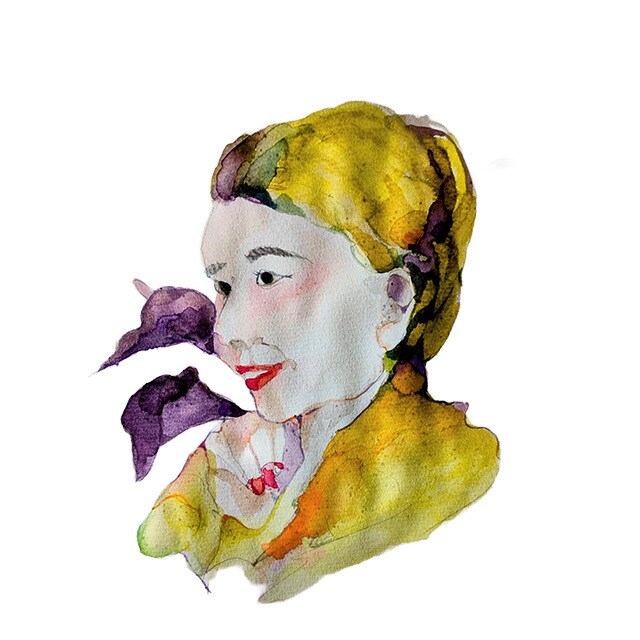 修正無料　母の日似顔絵＆お花イラスト描きます お母様と雰囲気に似合うお花でデザインいたします イメージ3