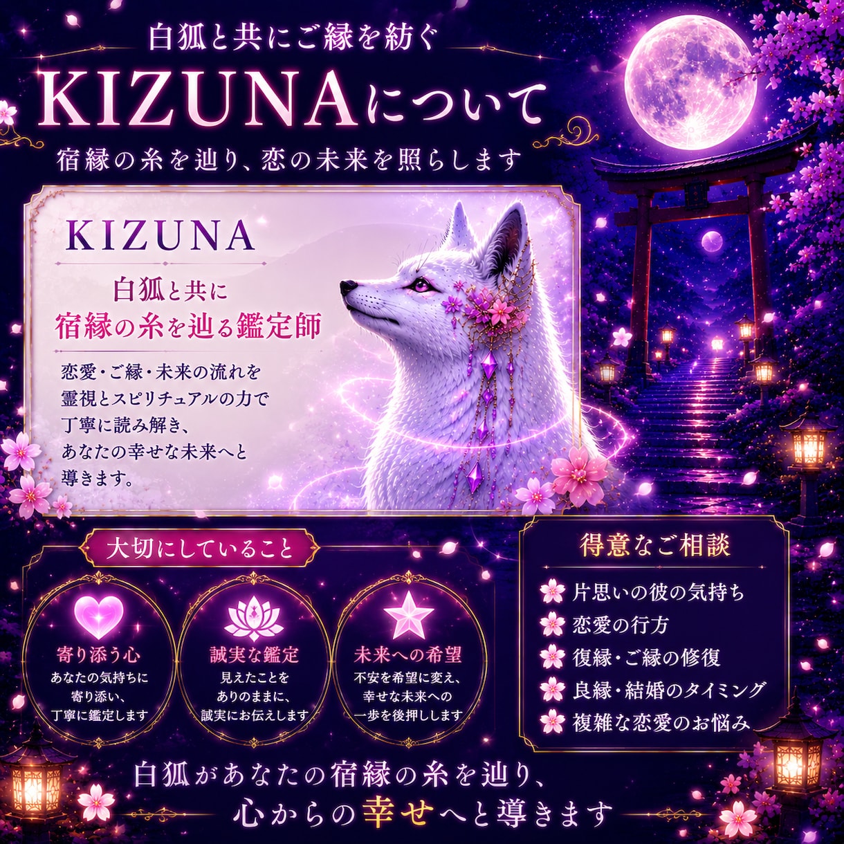 片思いの彼の本音と恋の行方を視ます 白狐があなたの宿縁の糸を辿ります イメージ8