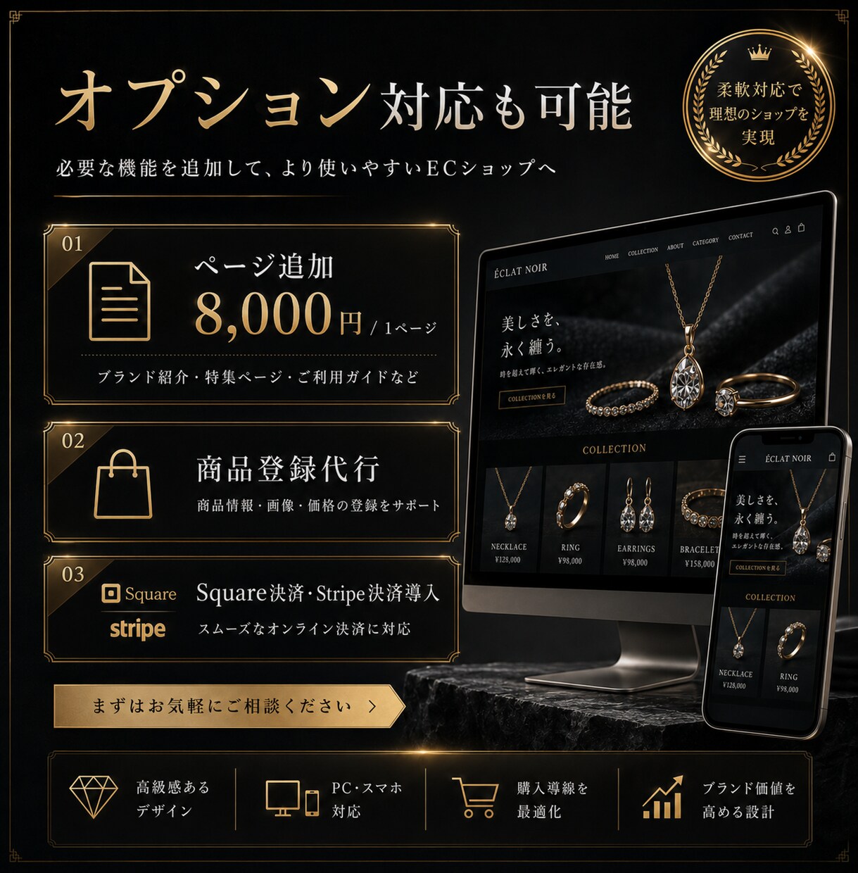 ブランド価値を高める洗練されたECサイトを作ります 商品の魅力を引き立て、ブランド価値を高める洗練ECサイト イメージ2