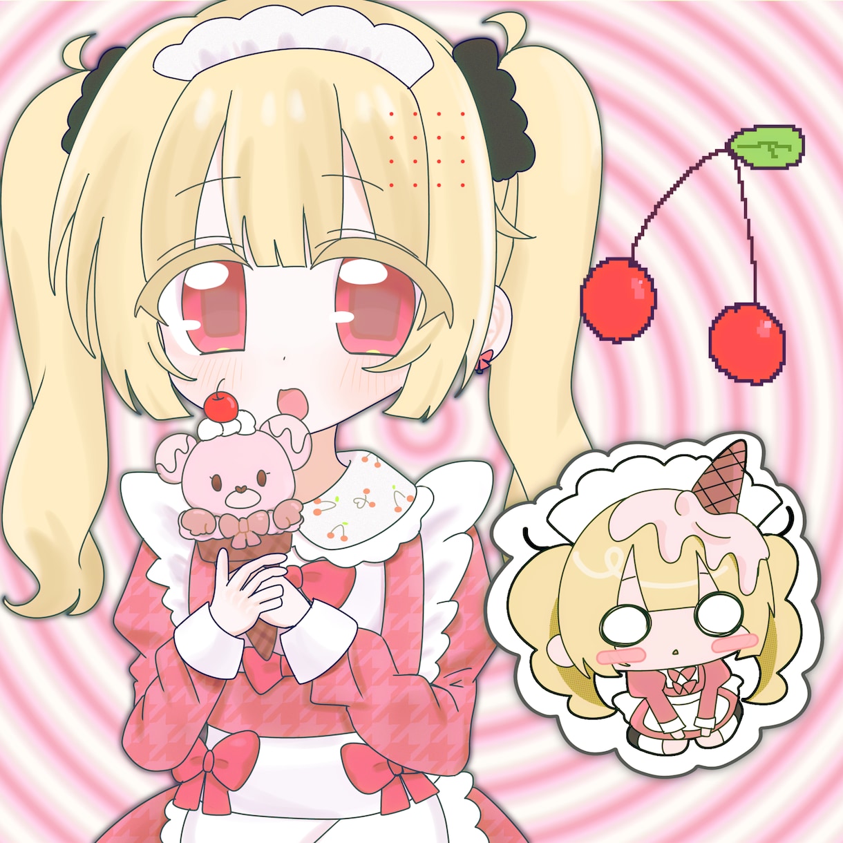 萌え萌えかわいい詰め込みイラストを描きます ひと枠のみの大特価！商業利用も可能なイラストを提供します！ イメージ1