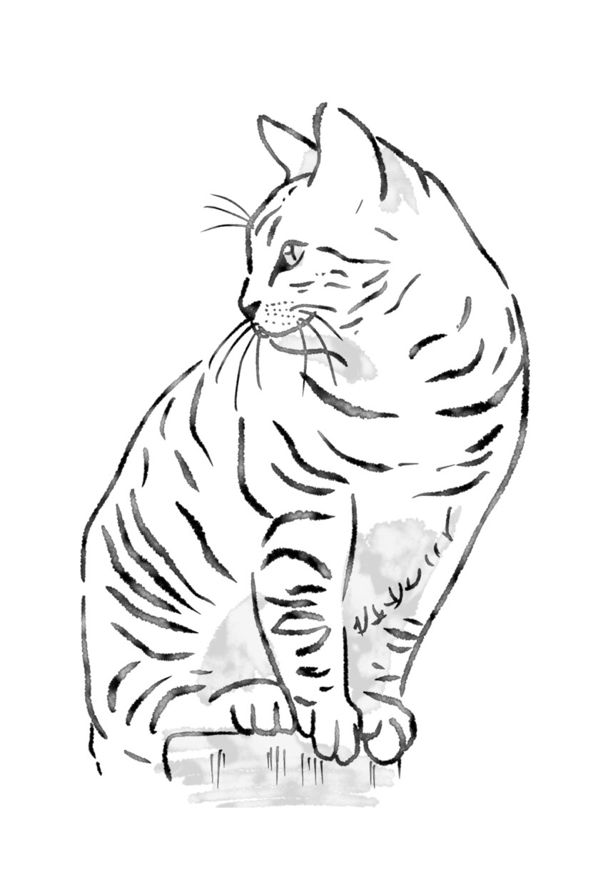 可愛いくてかっこいい動物のイラストを描きます シンプルな線画ではがきや年賀状、SNS等のアイコンにも！ イメージ6