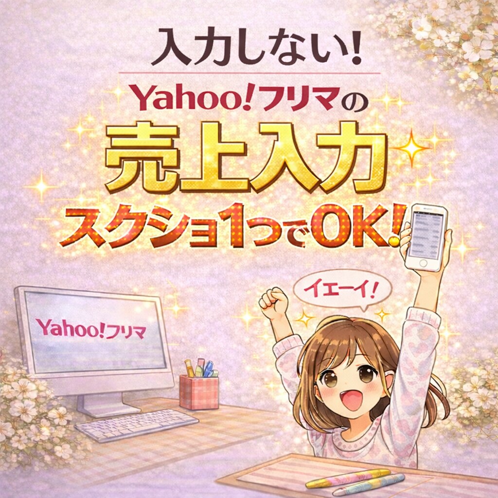 Yahoo!フリマの売上入力スクショで管理できます Yahoo!フリマ売上入力しない！スクショで管理できるツール イメージ1