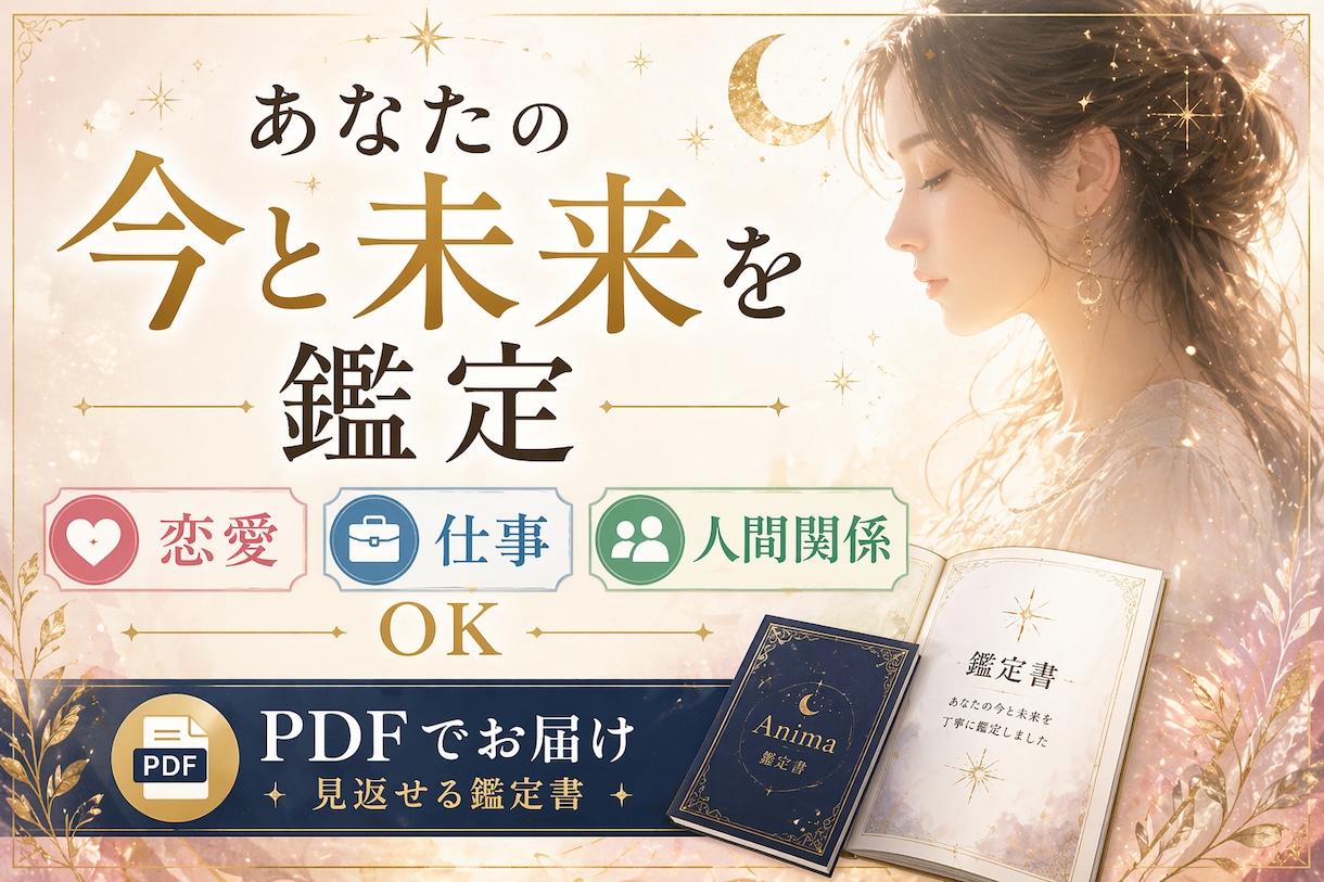実績作りの為【先着10名様限定】500円で占います 恋愛・仕事・人間関係の悩みを整理します イメージ1