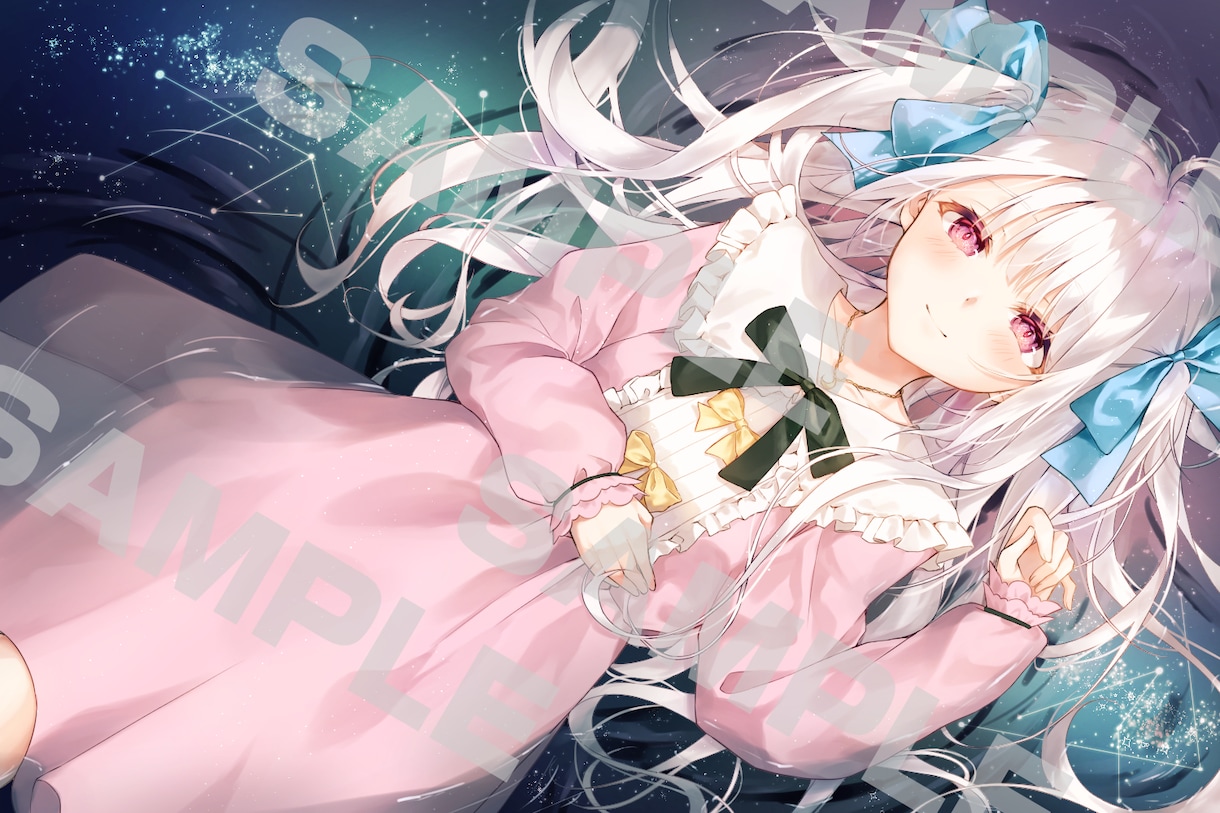 商用可◎キラキラしたイラストお描きします MV/配信サムネイル/立ち絵/グッズ等幅広く対応◎ イメージ1